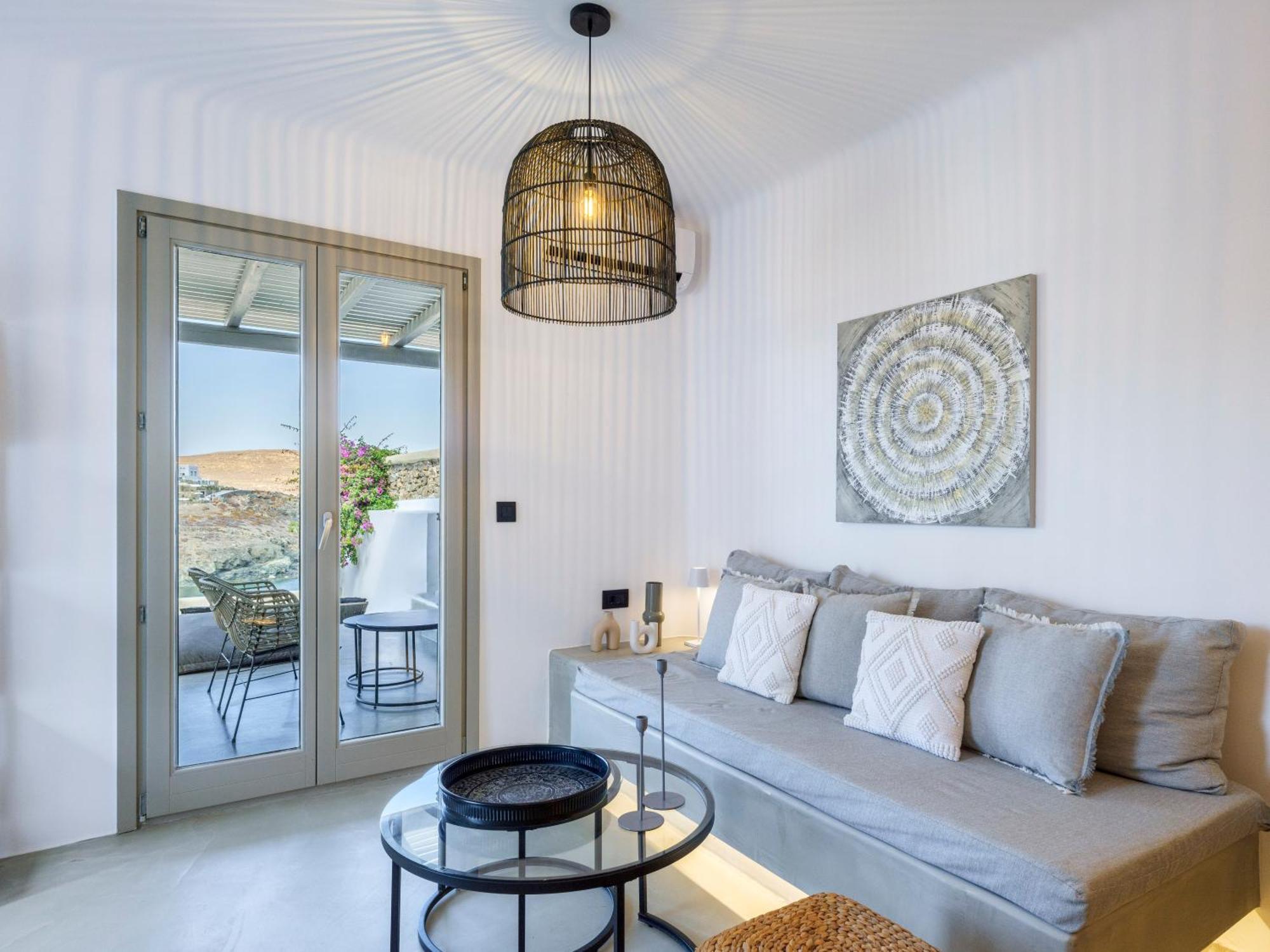 Sea Rock & Sky Private Mykonos Residence Merchia Beach Exterior photo