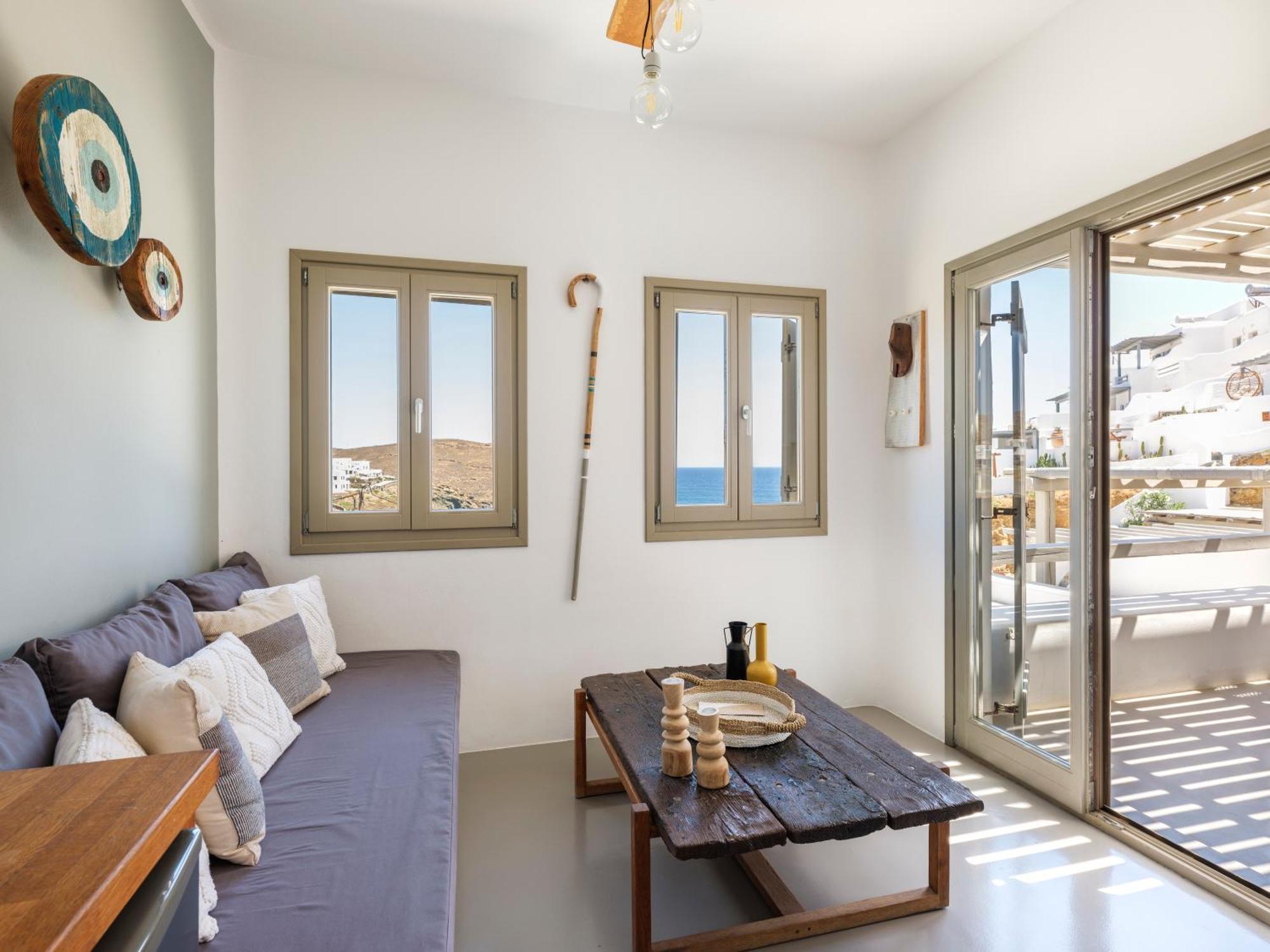 Sea Rock & Sky Private Mykonos Residence Merchia Beach Exterior photo