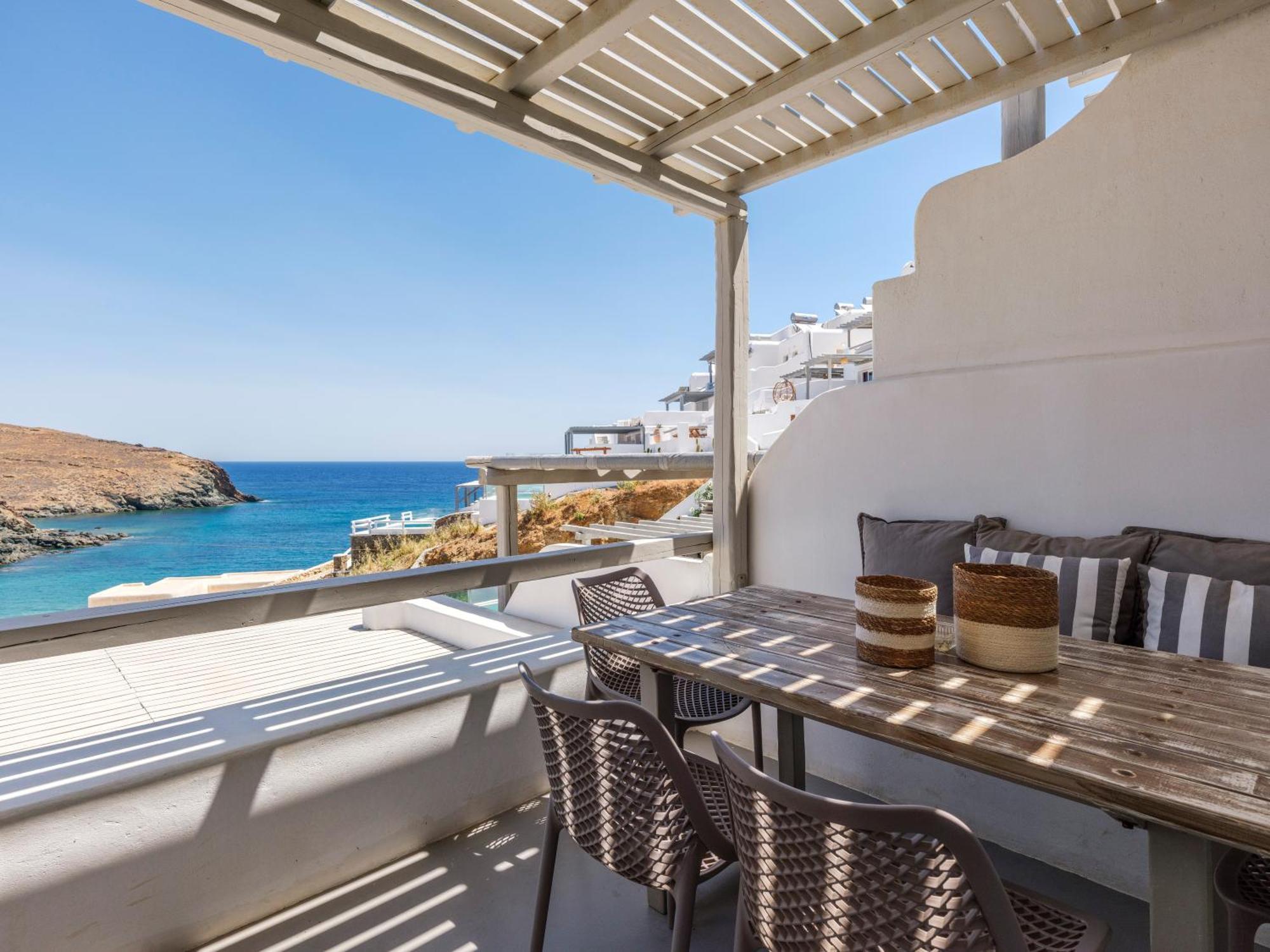 Sea Rock & Sky Private Mykonos Residence Merchia Beach Exterior photo