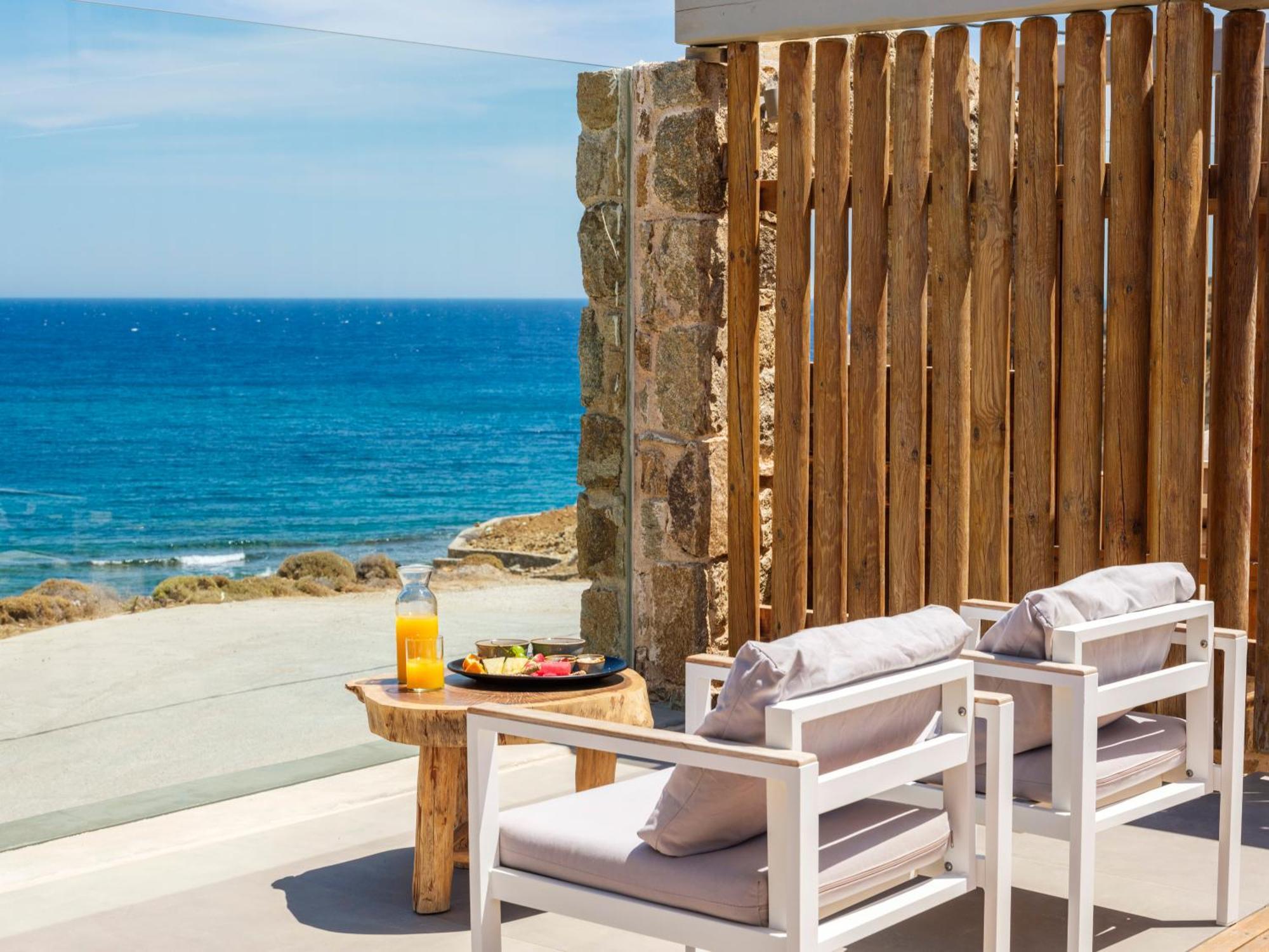 Sea Rock & Sky Private Mykonos Residence Merchia Beach Exterior photo