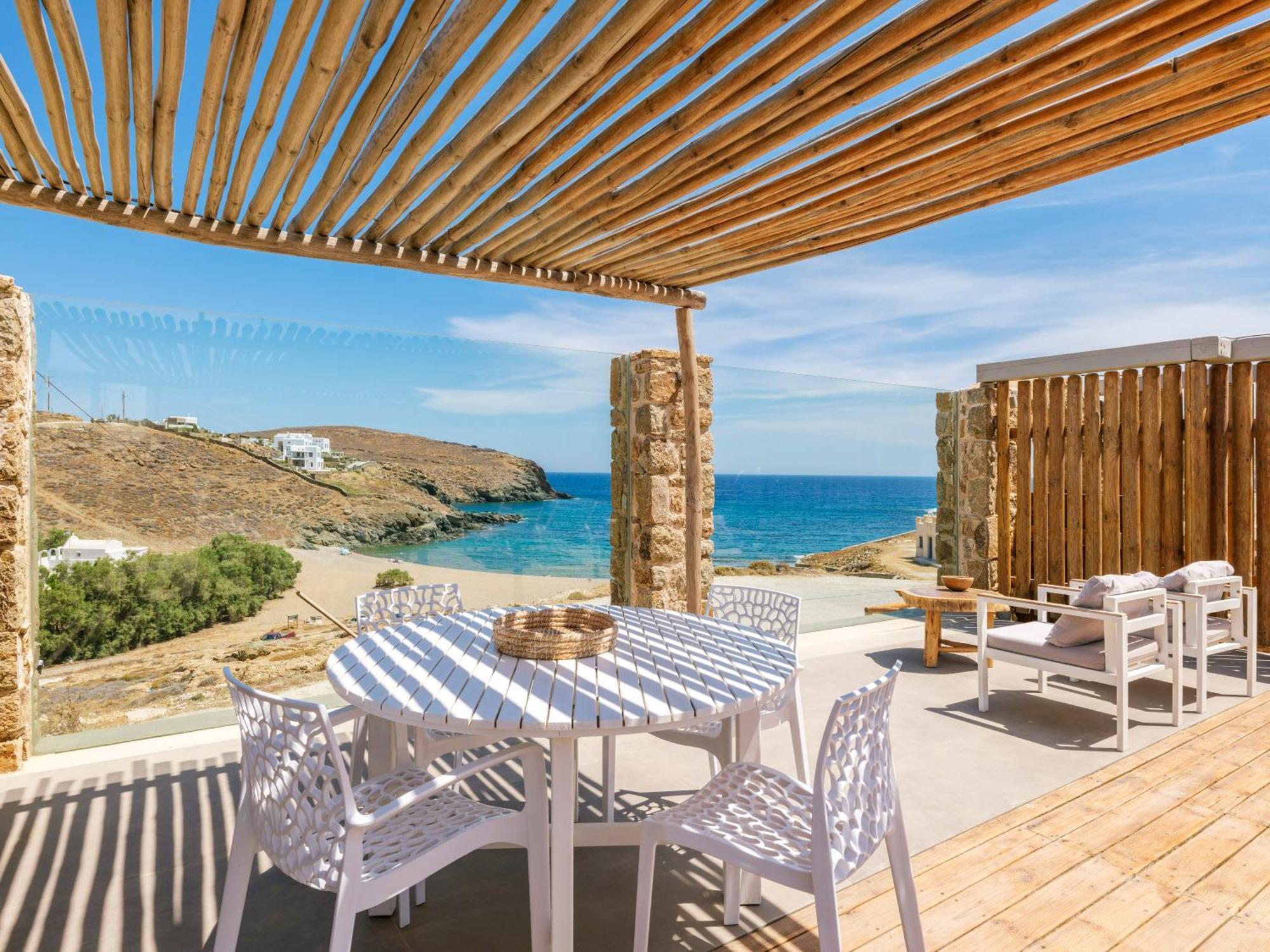 Sea Rock & Sky Private Mykonos Residence Merchia Beach Exterior photo