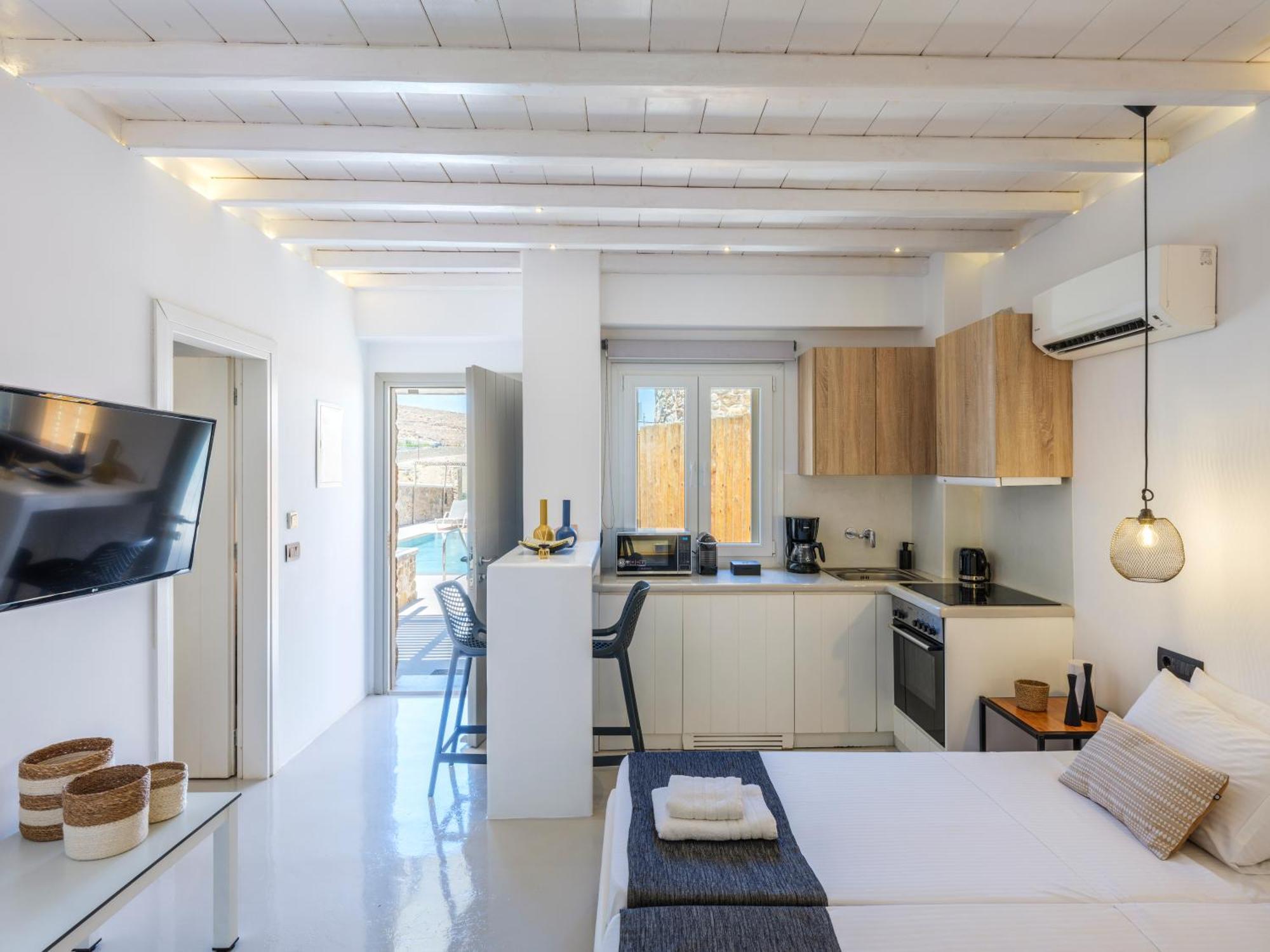 Sea Rock & Sky Private Mykonos Residence Merchia Beach Exterior photo