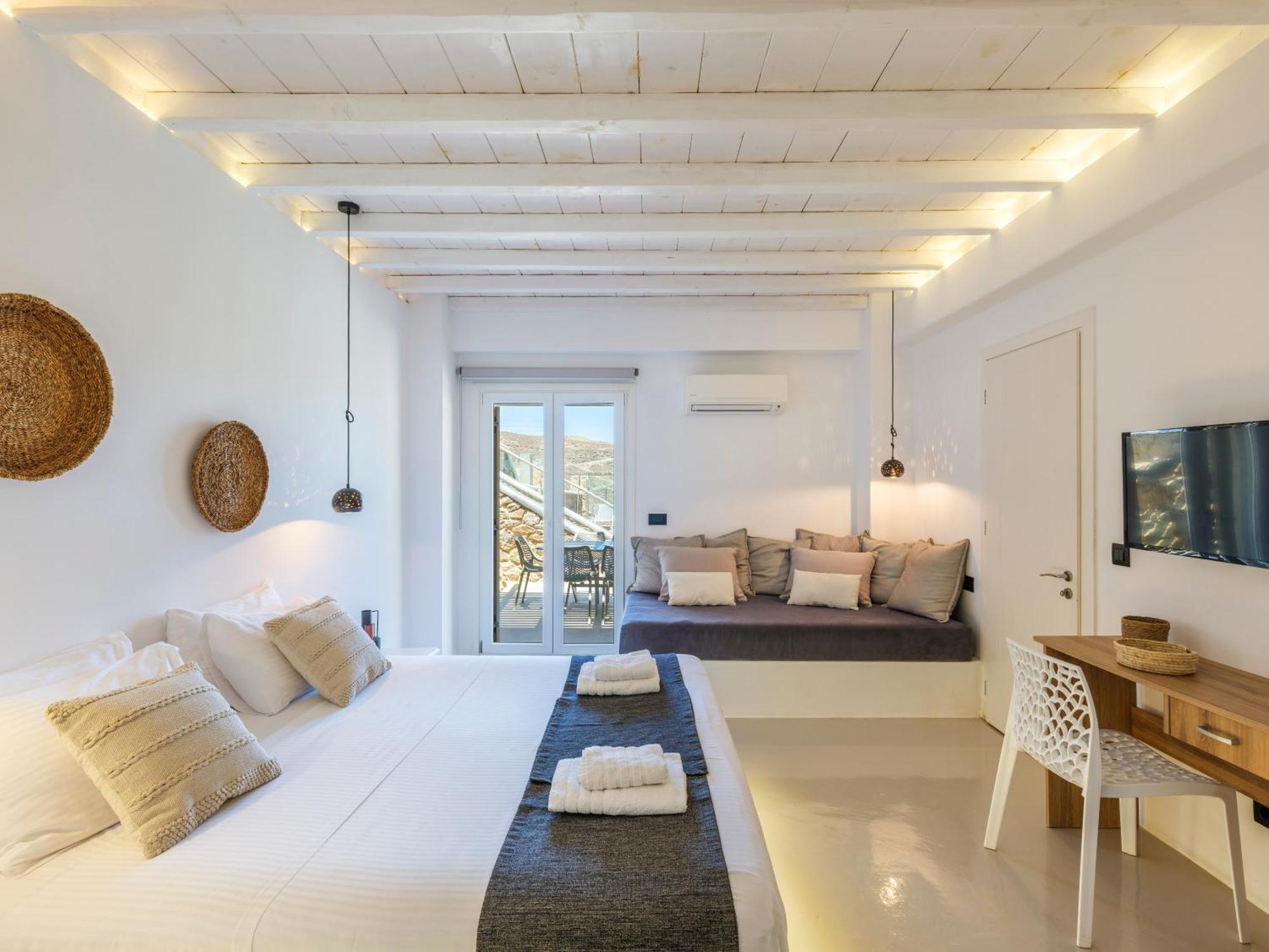 Sea Rock & Sky Private Mykonos Residence Merchia Beach Exterior photo